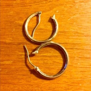 Sterling silver hoop earrings